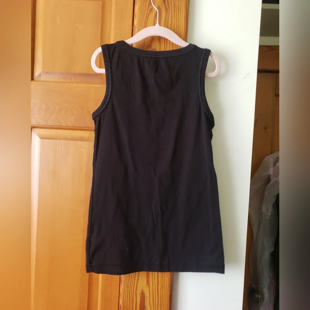 Justice Girls Basic Solid Neutral Black Tank Top 10